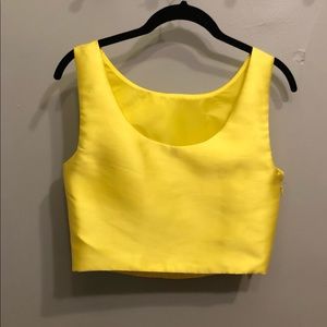 Yellow crop top Size S
